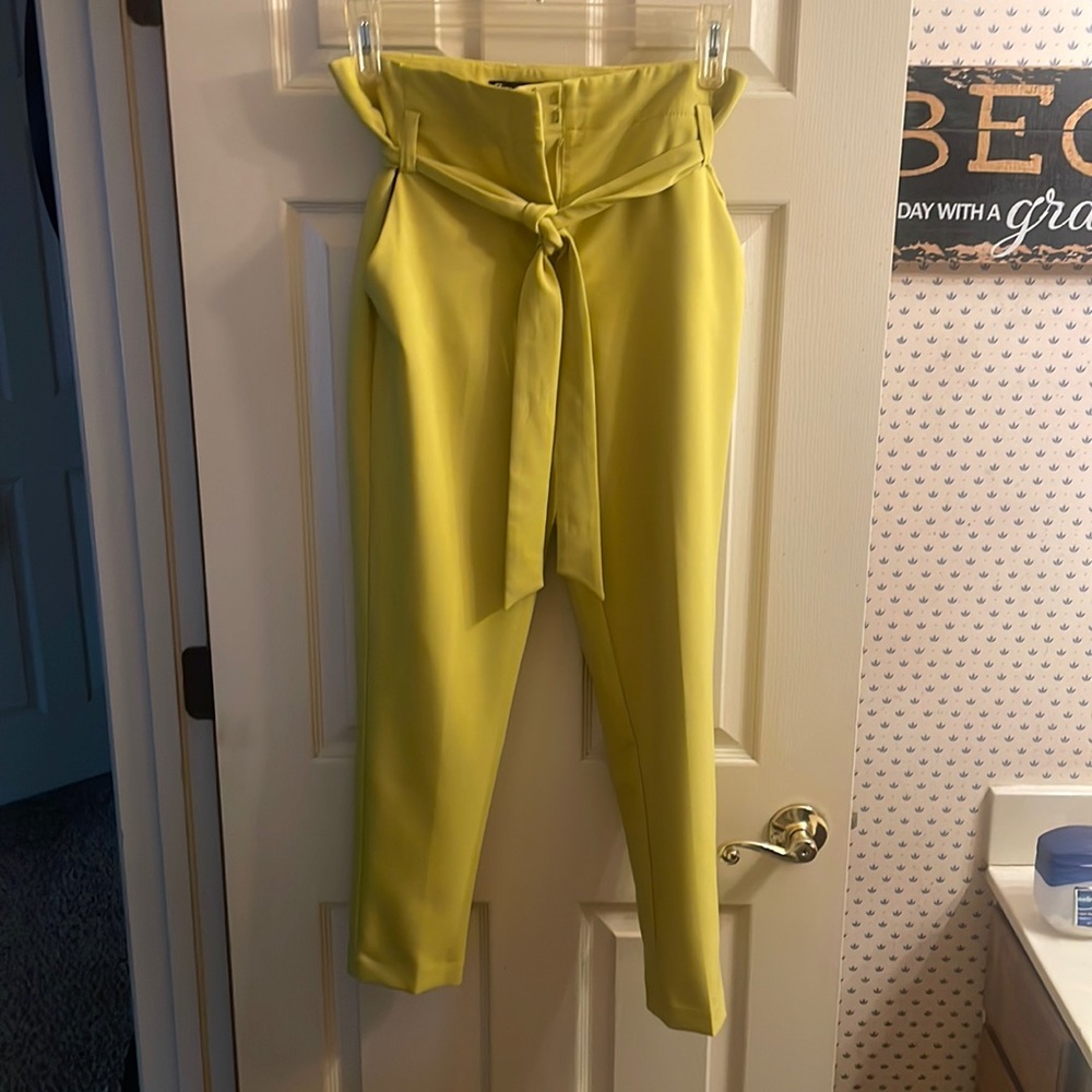 Belted HighWaisted Slacks